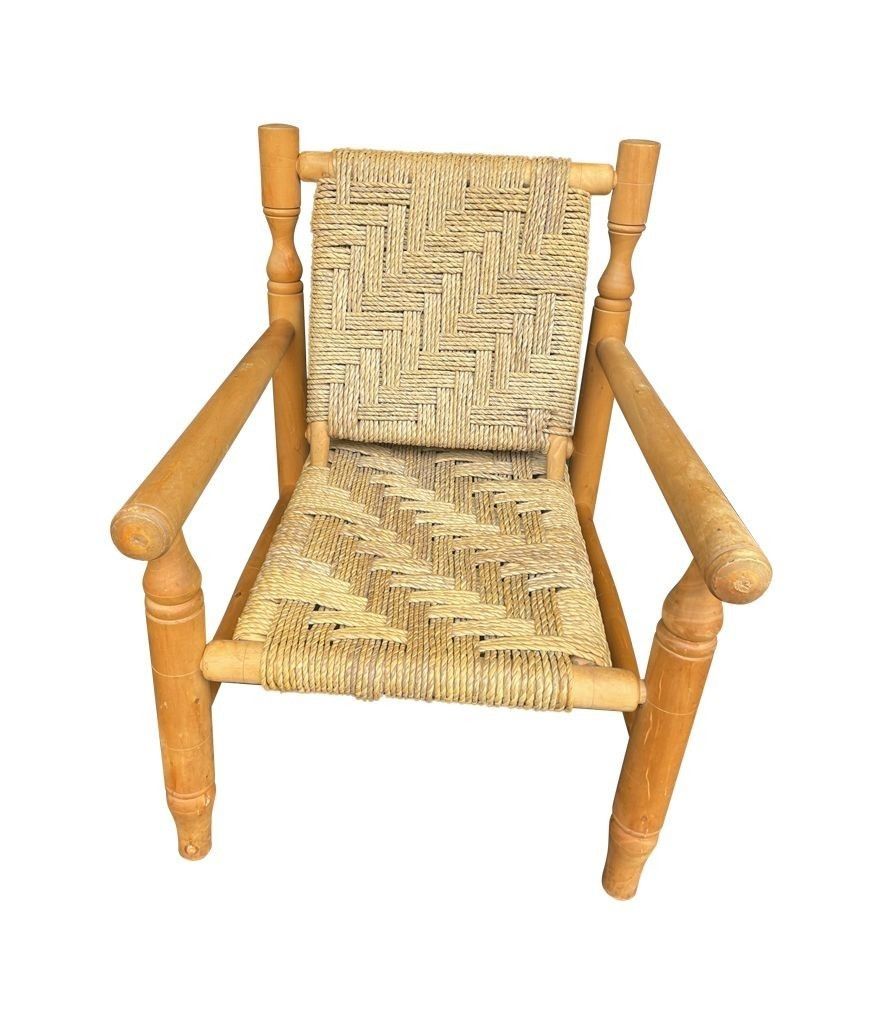 A Wonderful Pair Of 1950s Armchairs By Adrien Audoux And Frida Minet photo for sale