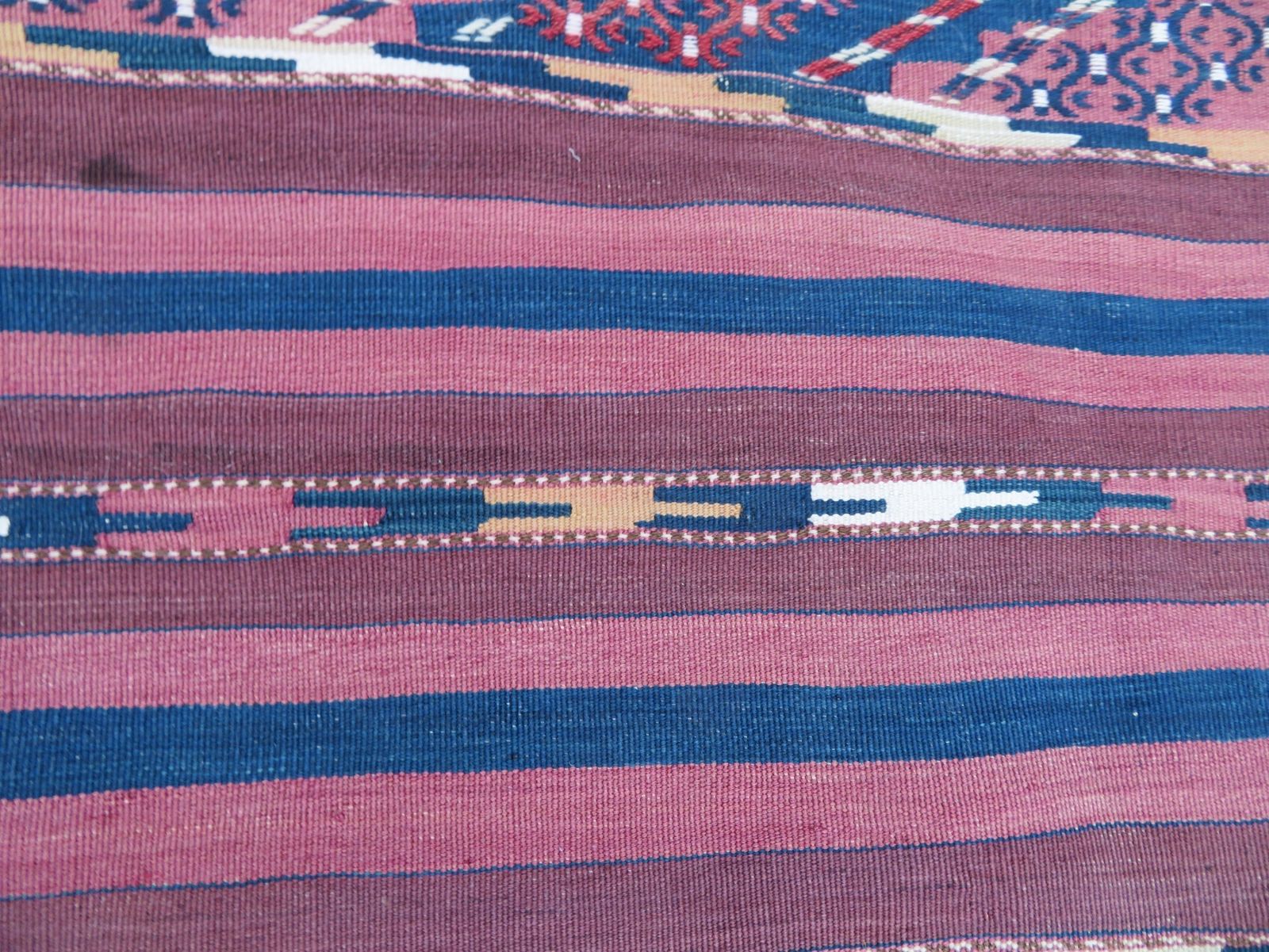 photo buy Rare Antique Tekke Turkmen Flat Weave Palas Kilim.Tekke Tribes Of Turkmenistan.Cicim Technique.283cm X 145cm.