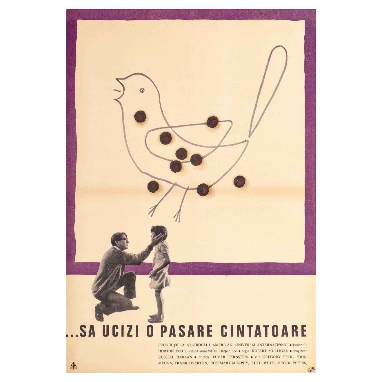 'To Kill A Mockingbird' Original Vintage Film Poster, Romanian, 1963