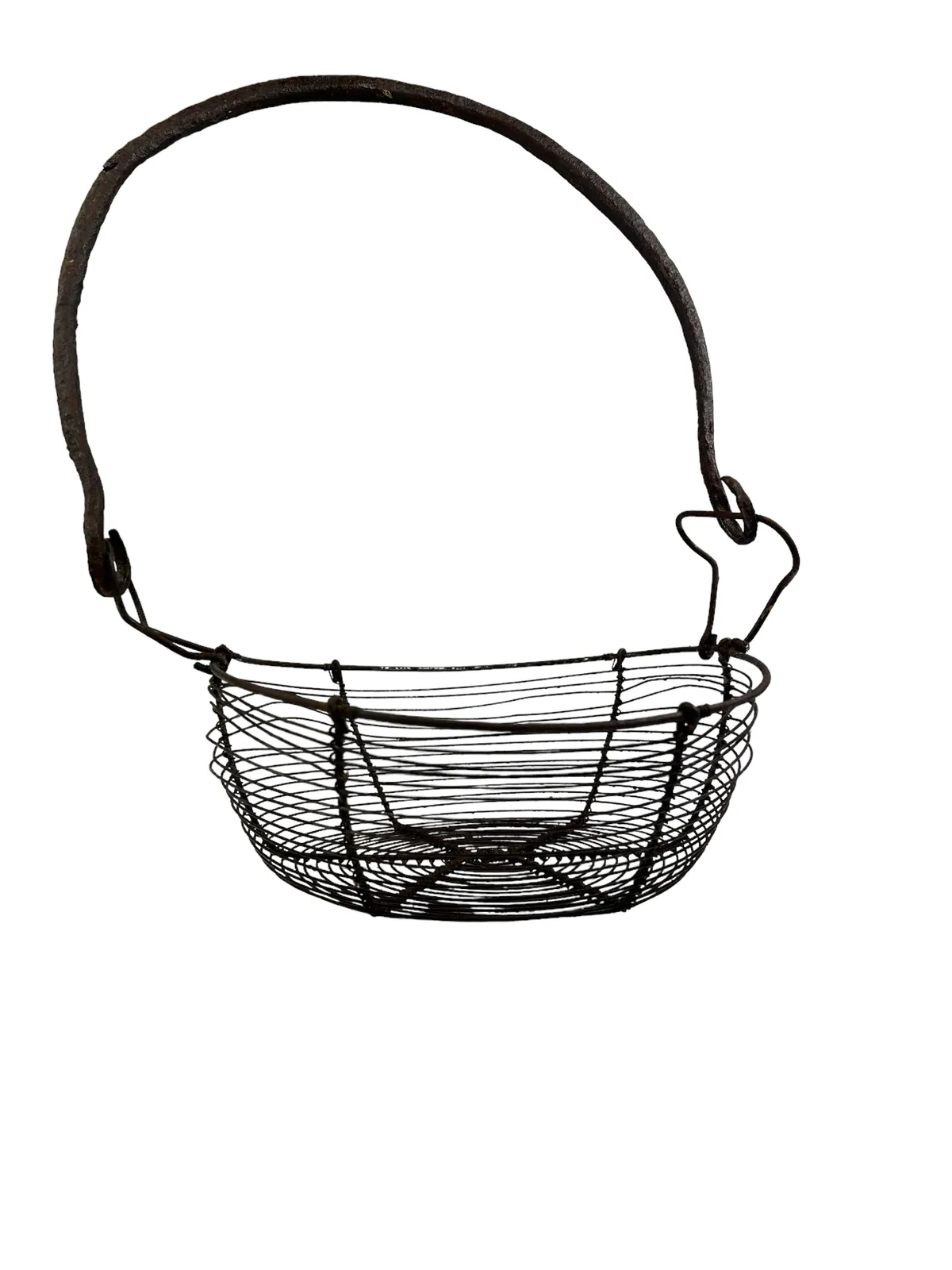 A Rare French 1920’s Large Antique Wire Basket, photo buy