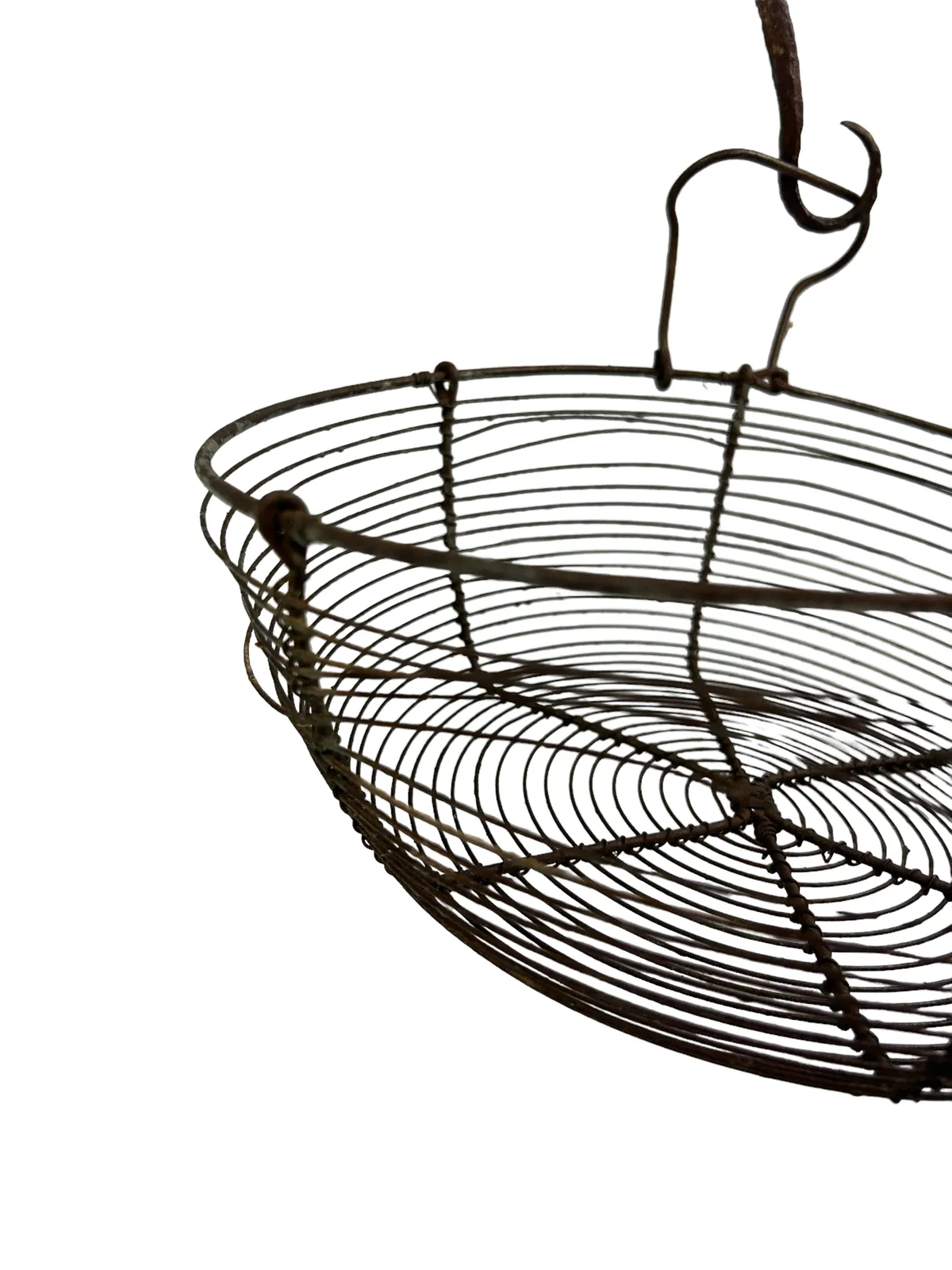A Rare French 1920’s Large Antique Wire Basket, photo vintage