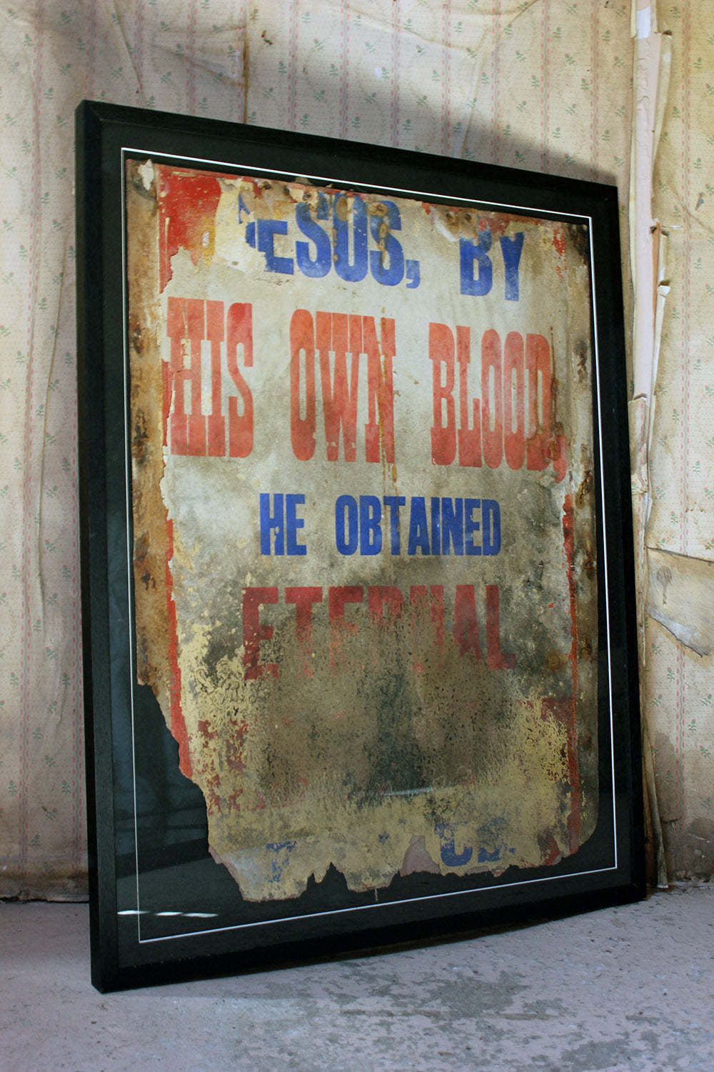 photo vintage A Group Of Five Large Framed Pentecostal Movement London Assemblies Of God Sermon Posters C.1964
