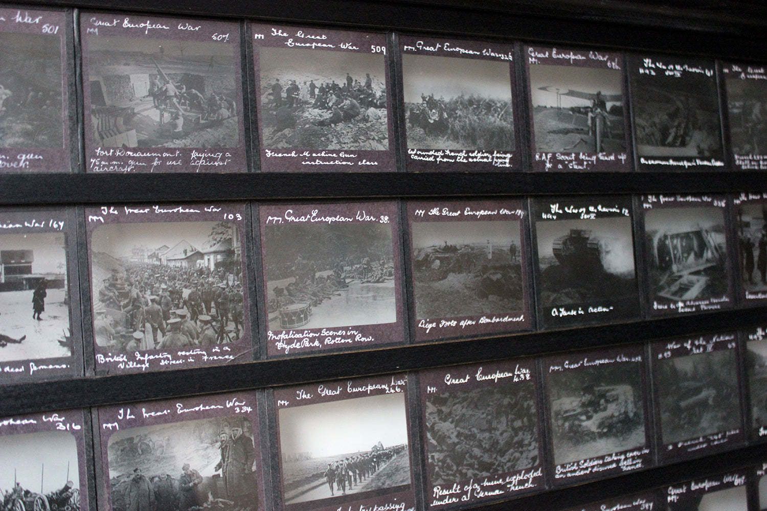 A Unique Collection Of Forty Nine Light Box Framed Lantern Slides Of Wwi Interest C.1914 18 photo vinterior