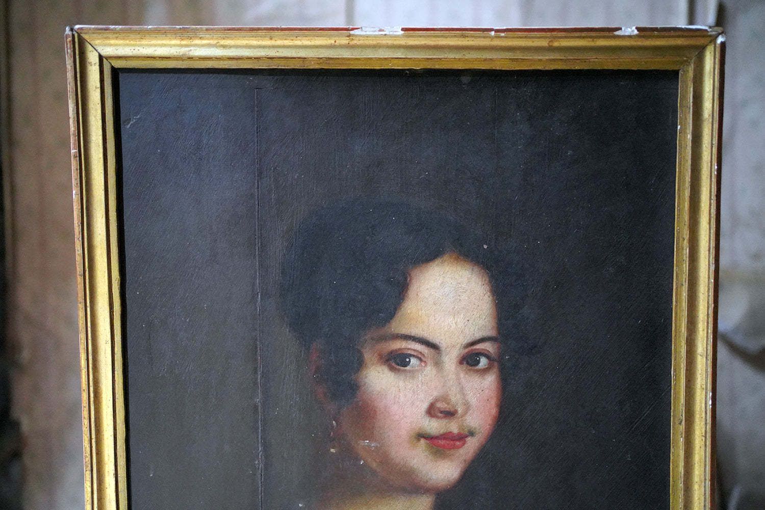 An Early 19thc French School Oil On Board Portrait Of A Lady C.1830 photo 1850.0