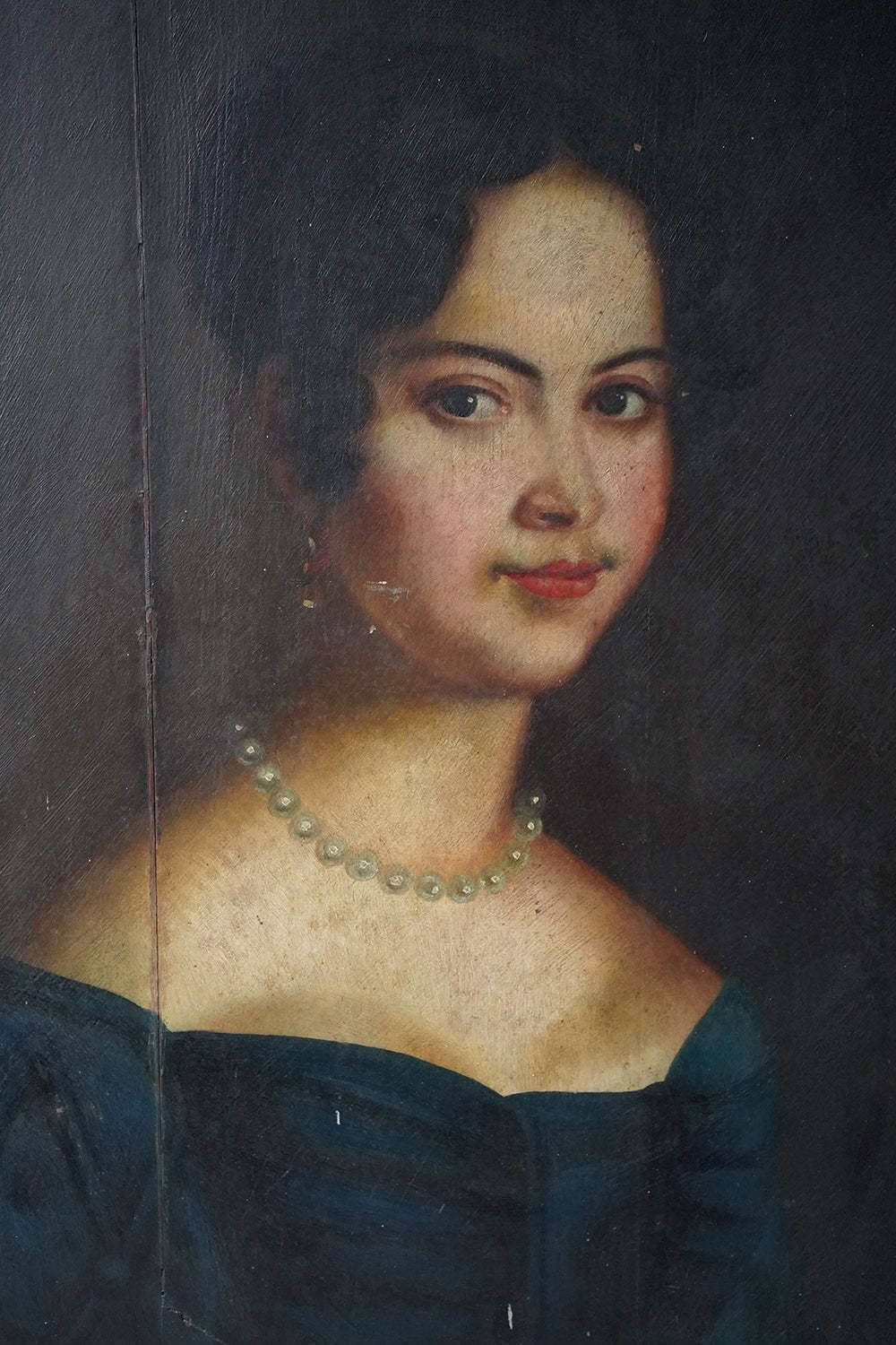 photo buy An Early 19thc French School Oil On Board Portrait Of A Lady C.1830