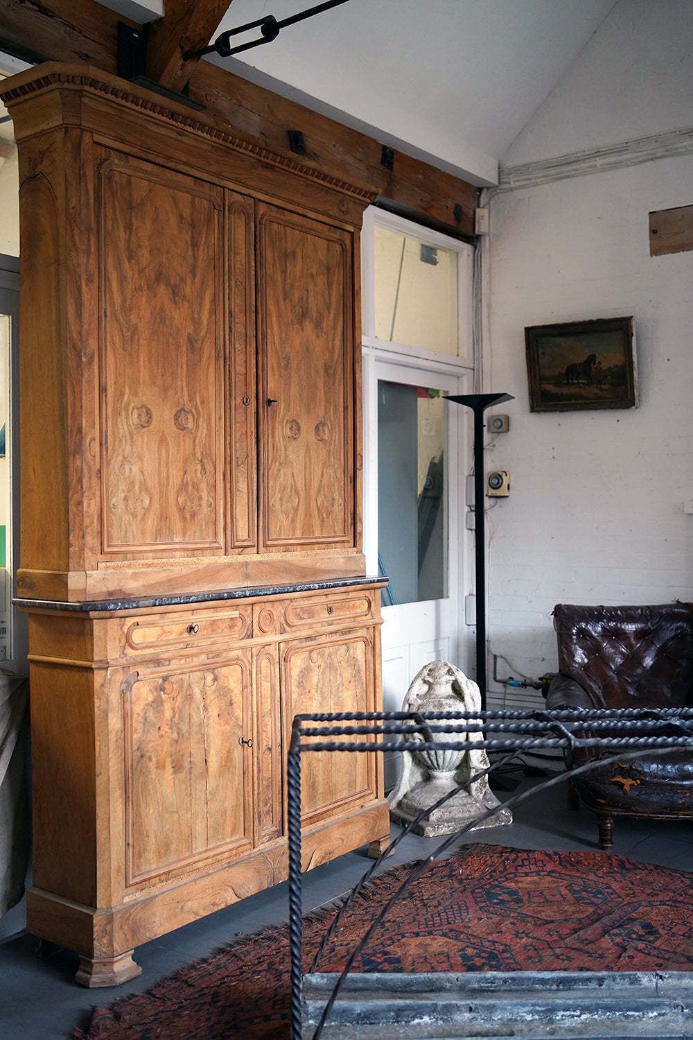 A Late 19thc French Walnut Buffet Deux Corps C.1890 photo for sale