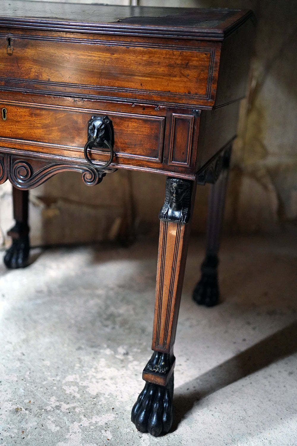 Furniture A Regency Mahogany Writing Desk In The Manner Of Thomas Hope C.1805 10 photo