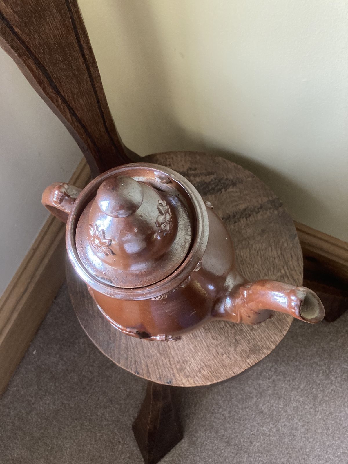 19th Century Derbyshire Stoneware Salt Glazed Coffee Pot photo for sale