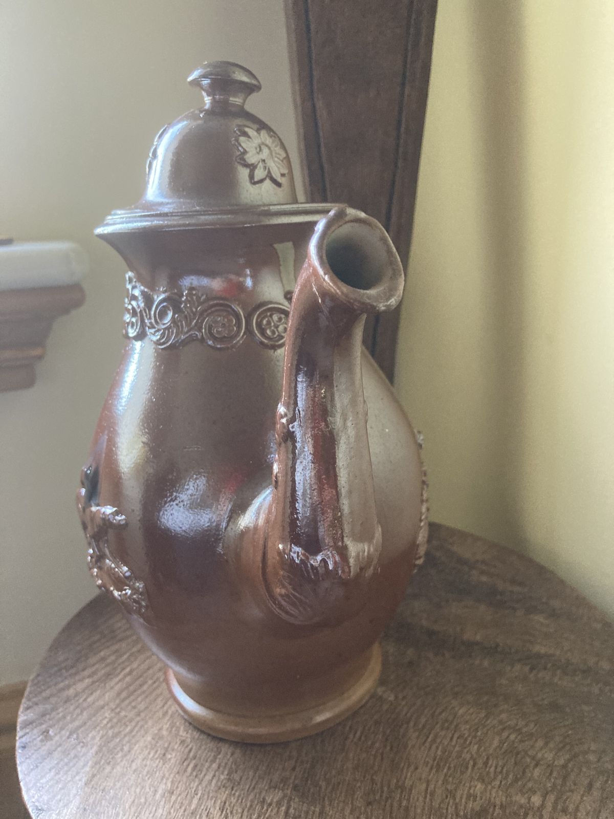 19th Century Derbyshire Stoneware Salt Glazed Coffee Pot photo vinterior