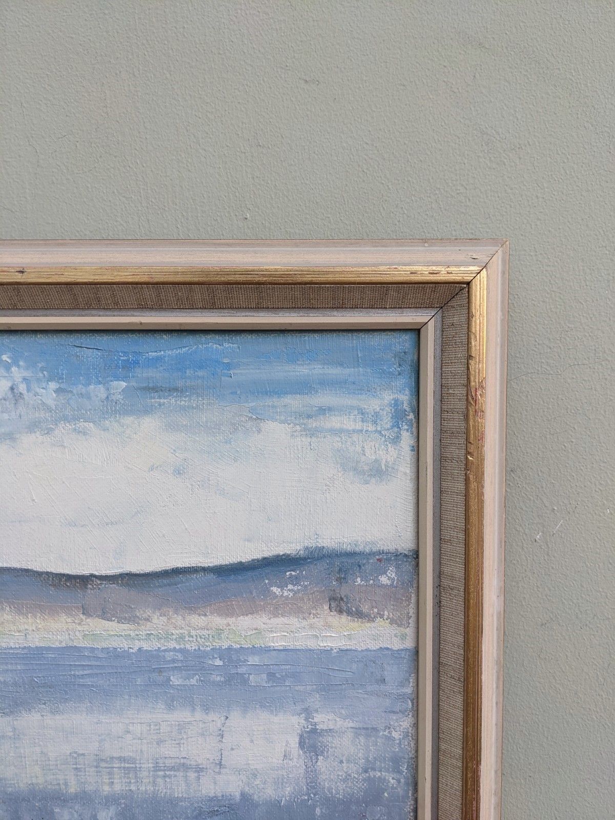 Icy Winter Oil Painting, Mid 20th Century photo buy