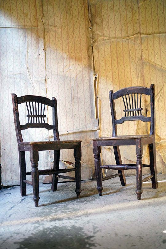 photo buy A Pair Of 19thc Irish Provincial Painted Side Chairs C.1840