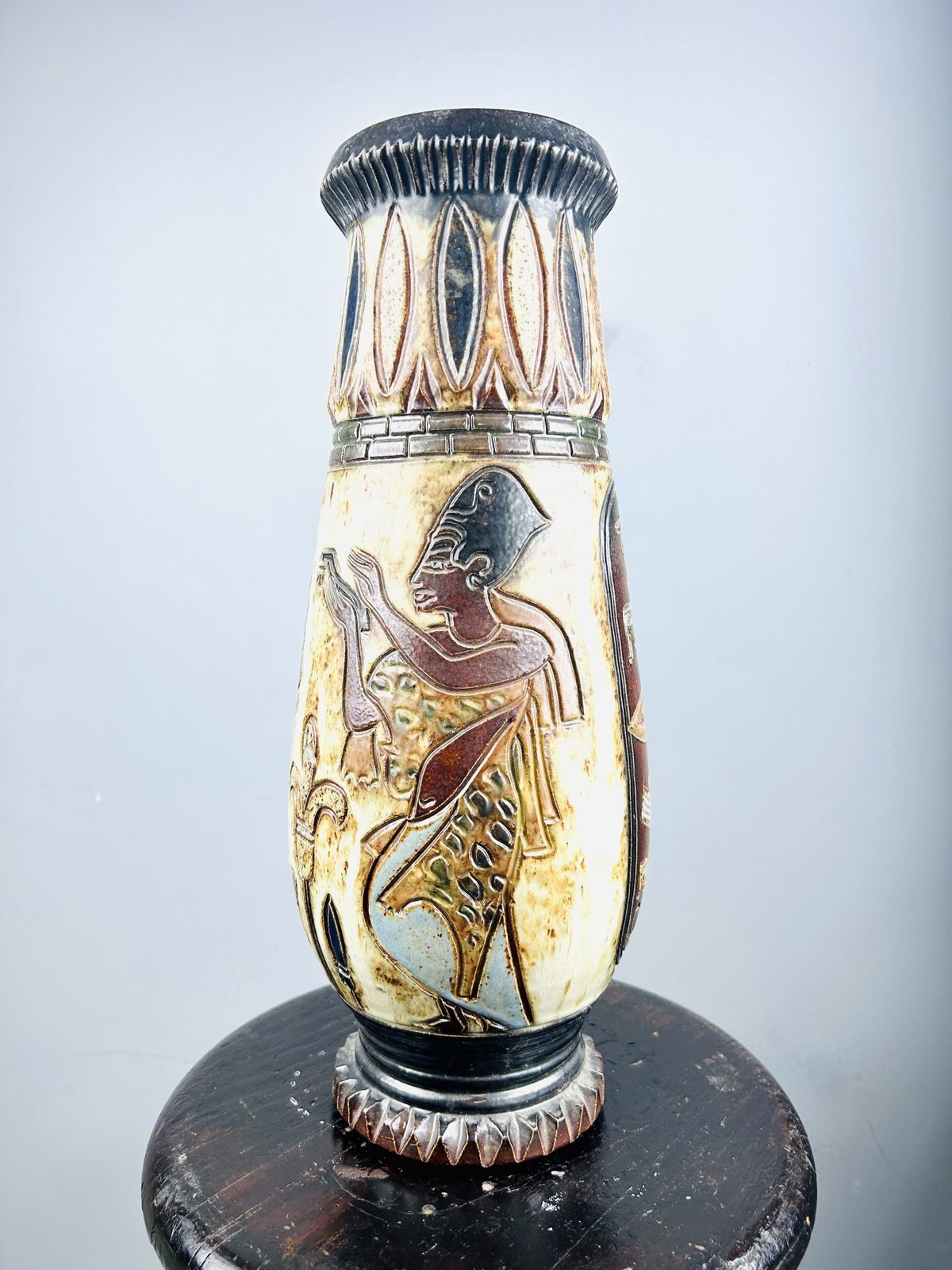 A Monumental And Early Egyptian Revival Vase By Roger  Guerin photo vintage