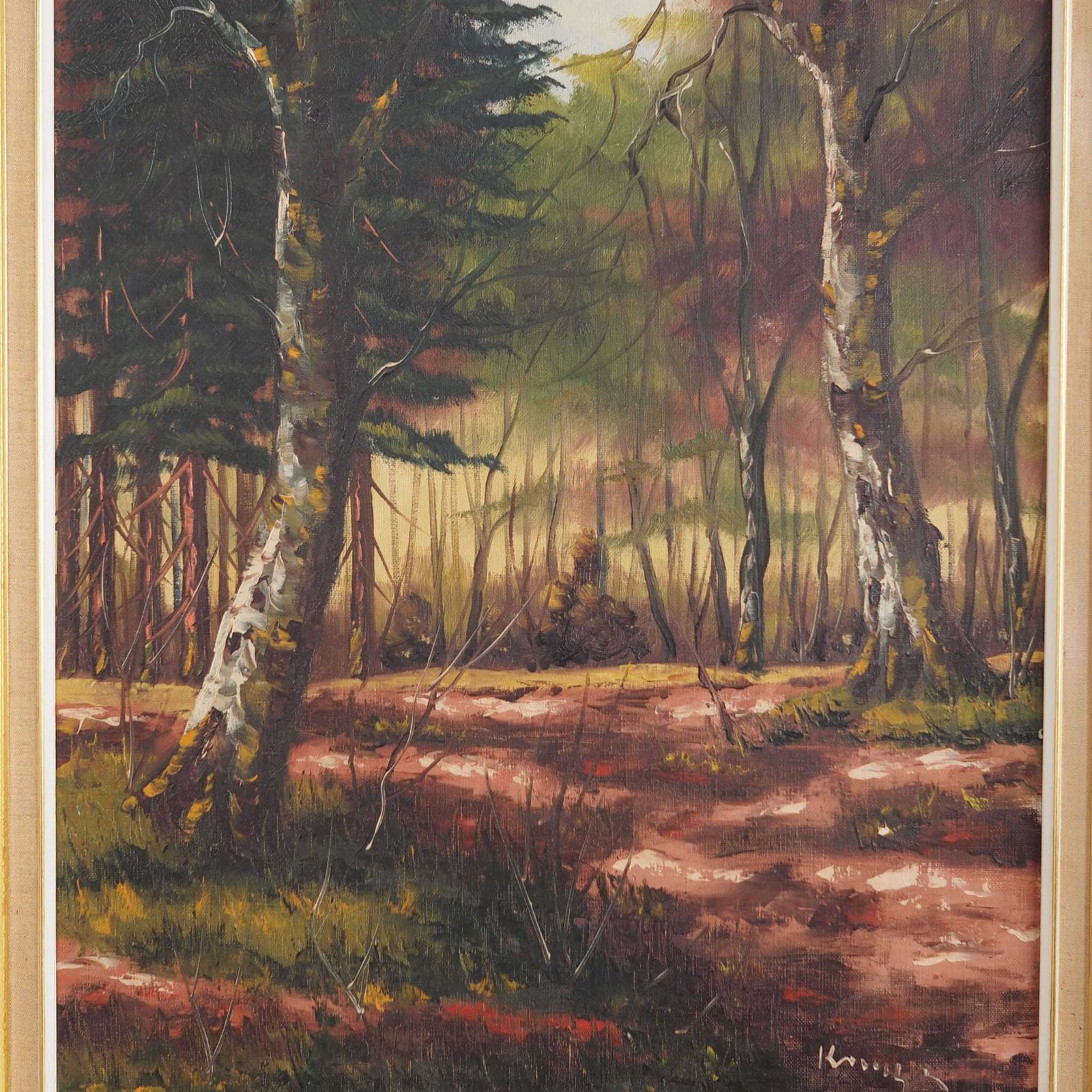 Painting „The Deep In The Forest”, Scandinavian Design, 1970s photo for sale
