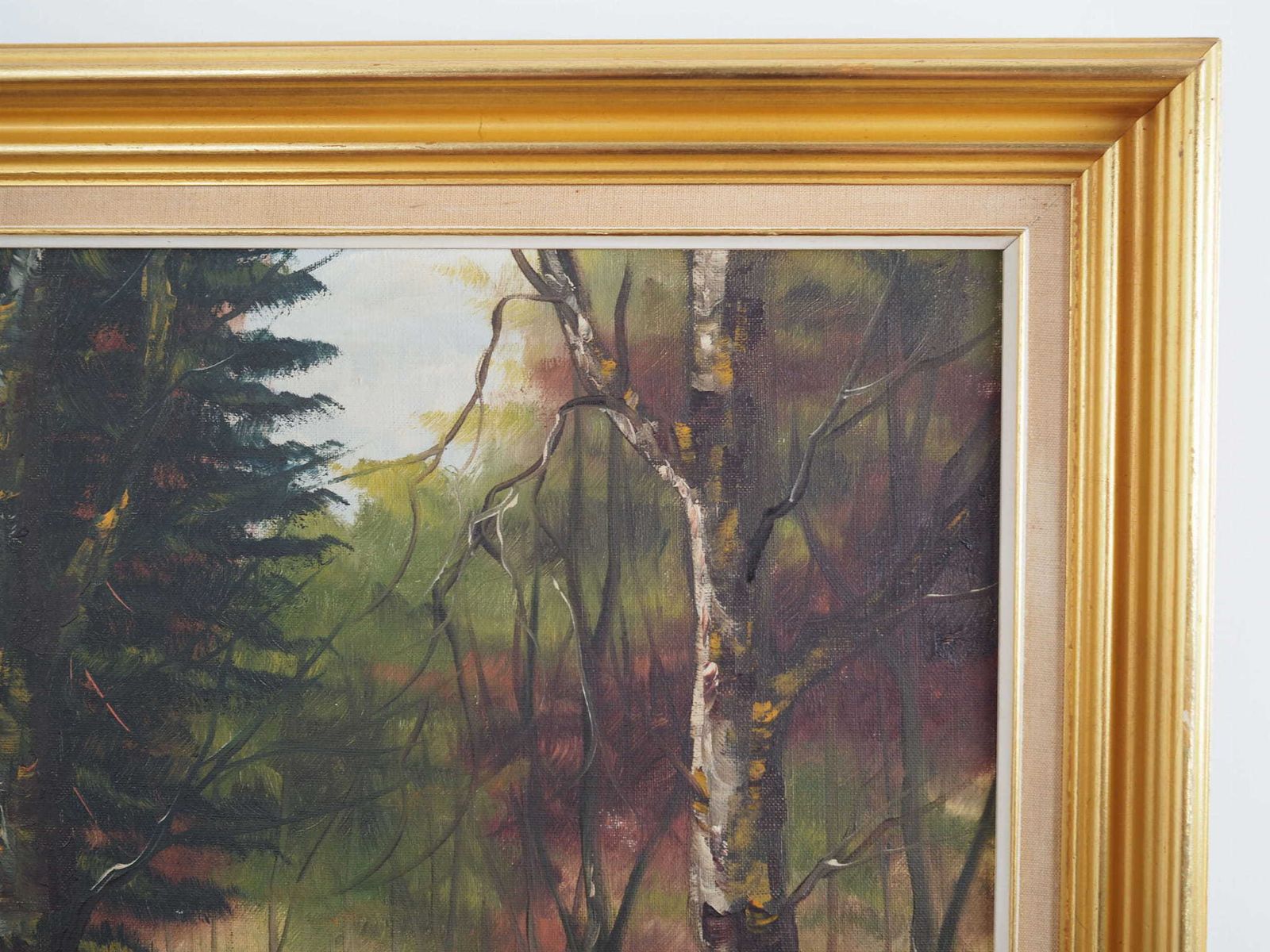 Painting „The Deep In The Forest”, Scandinavian Design, 1970s photo vinterior