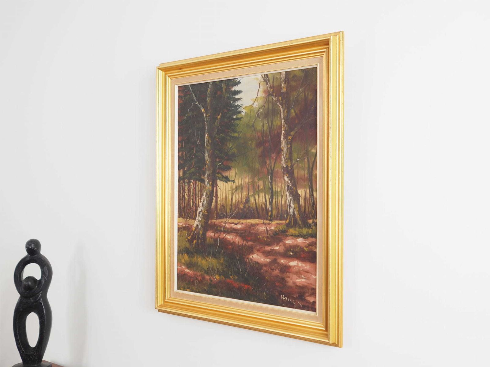 Art Painting „The Deep In The Forest”, Scandinavian Design, 1970s photo