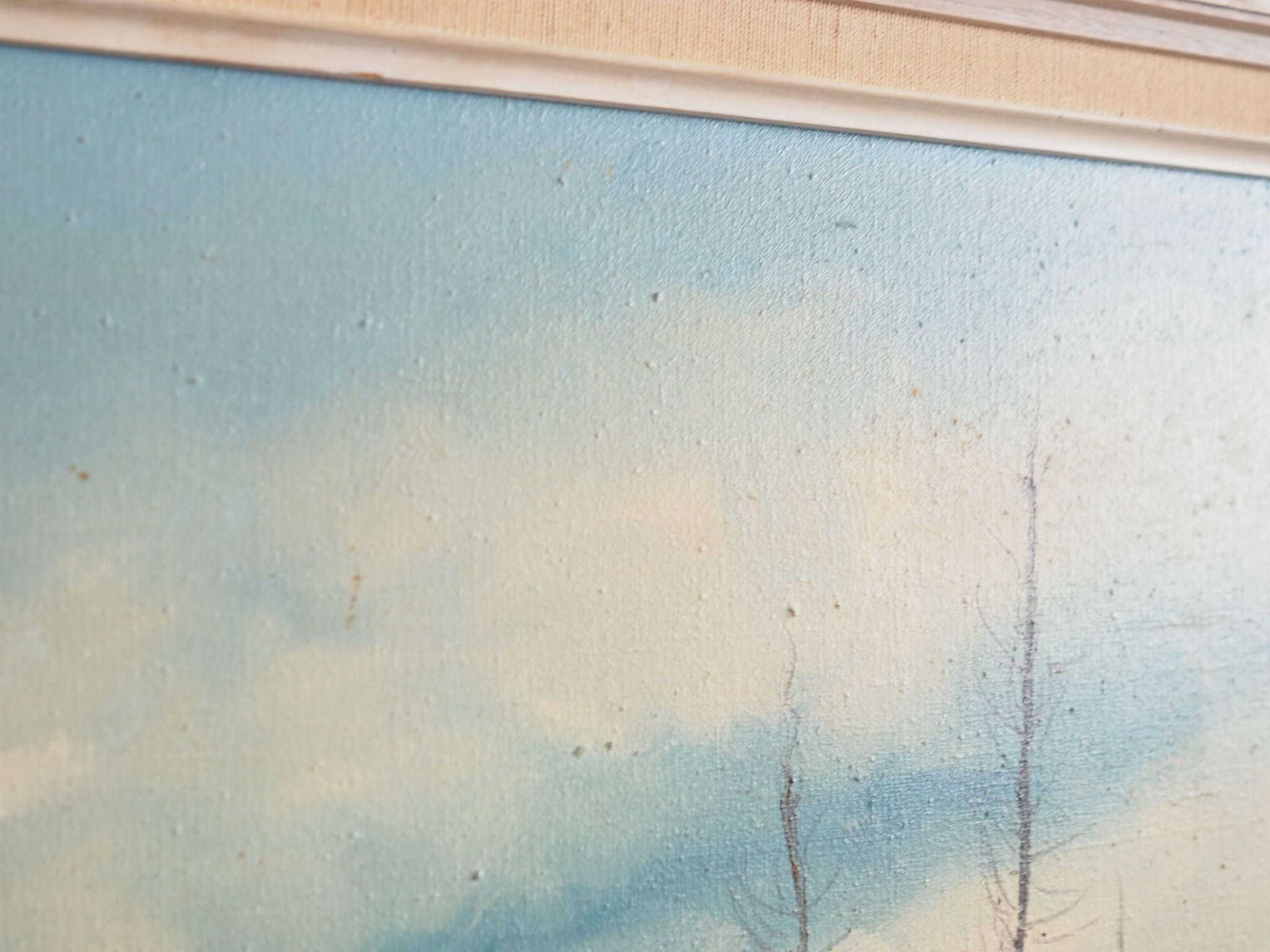 Art Painting „The Autumn Pond”, Scandinavian Design, 1970s photo