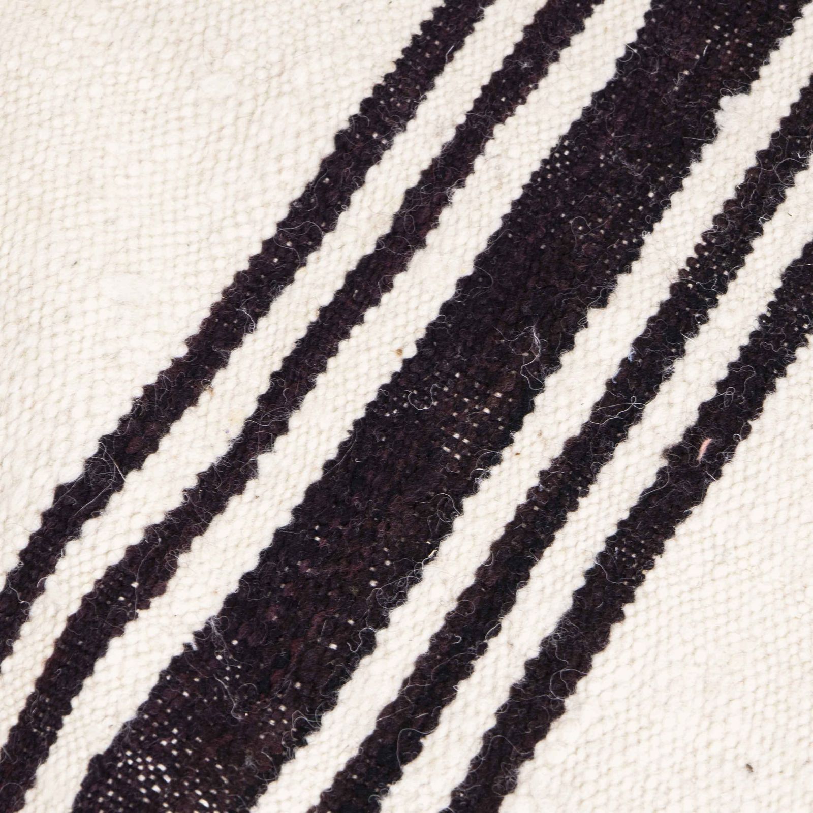 Vintage Berber Bold Monochrome Stripe Hanbel Rug photo furniture
