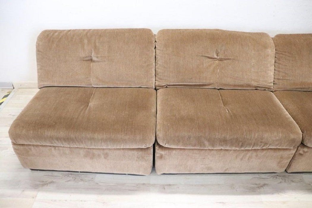 Italian Design Velvet Modular Sofa By Busnelli, 1970s, Set Of 4 photo vintage