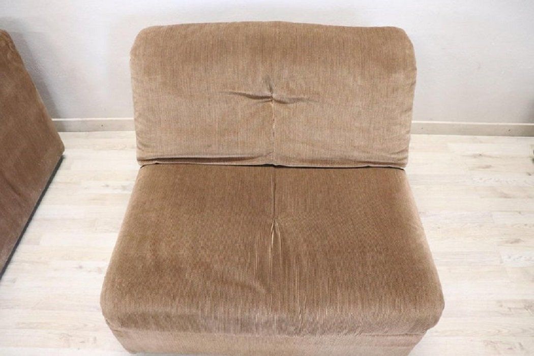 photo vintage Italian Design Velvet Modular Sofa By Busnelli, 1970s, Set Of 4