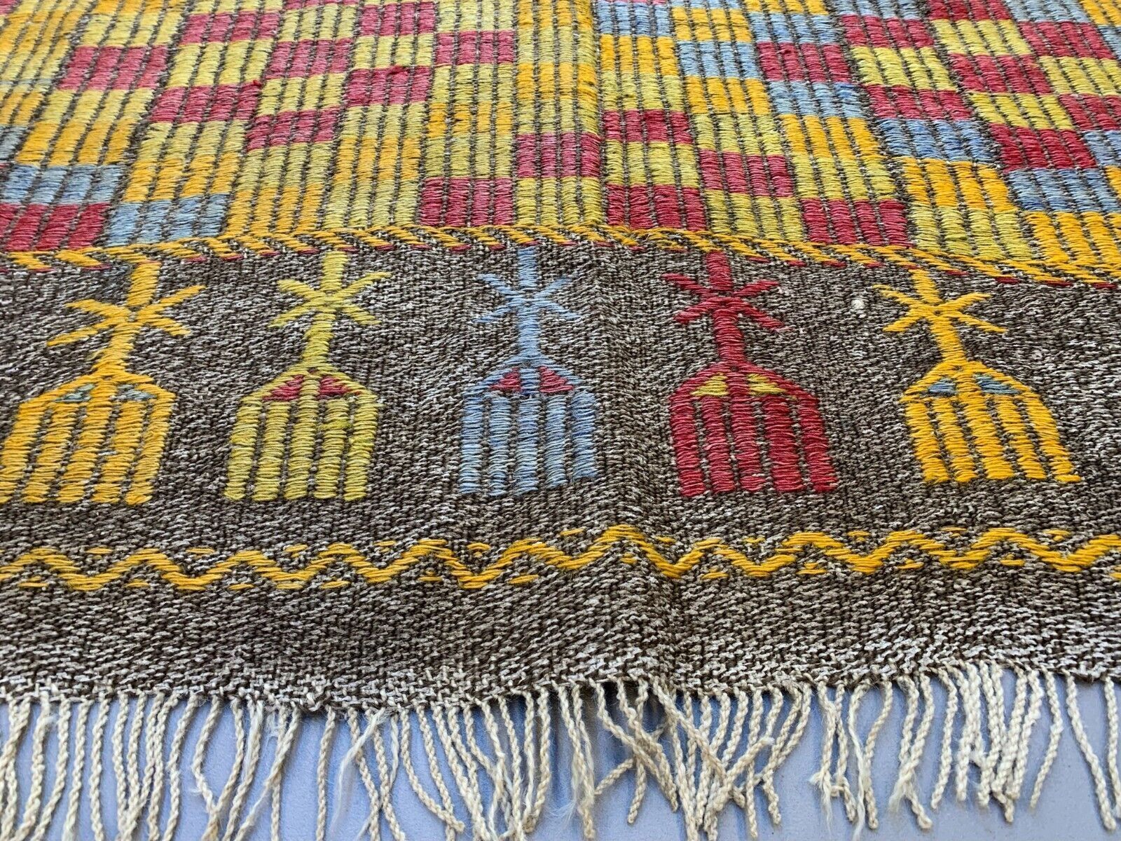 Large Vintage Turkish Kilim Rug 300x170 Cm Wool Jajim Kelim photo 535.0