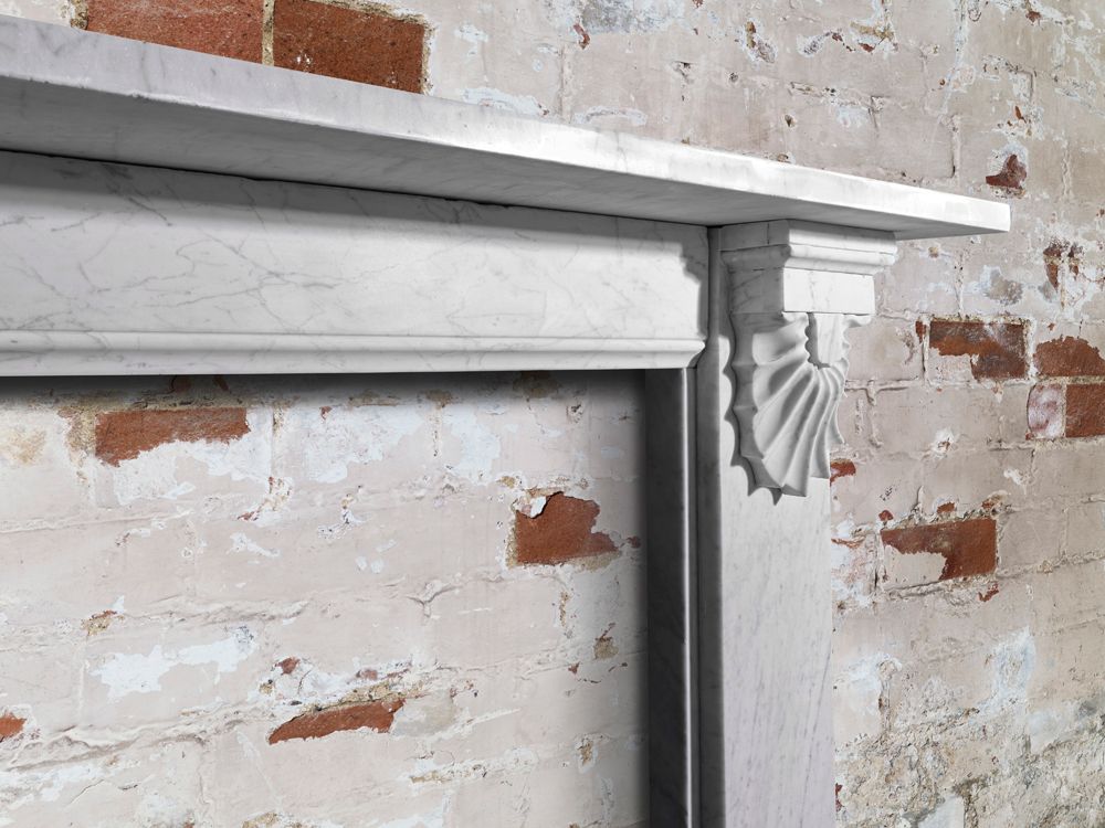 Original Antique Irish Carrara Marble Corbel photo furniture