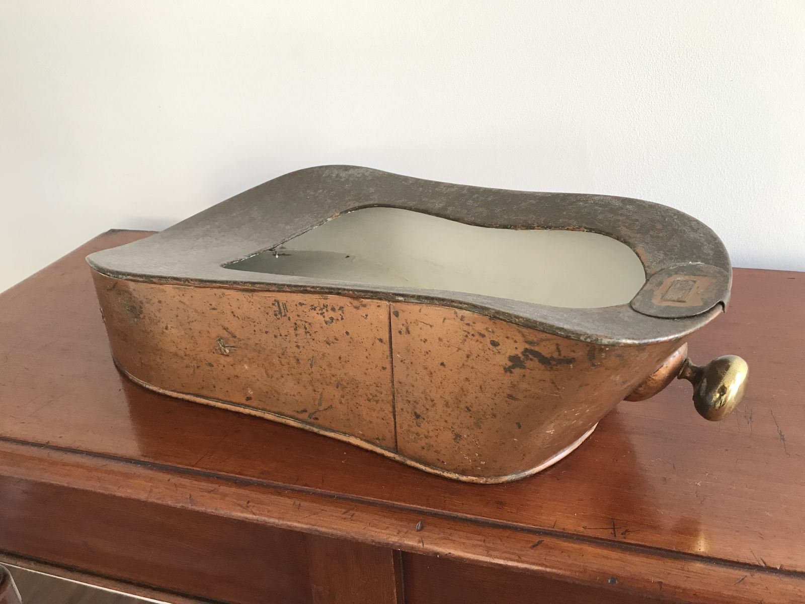 S Maw & Son Of London Copper Slipper Bed Pan Circa 1860. photo vintage