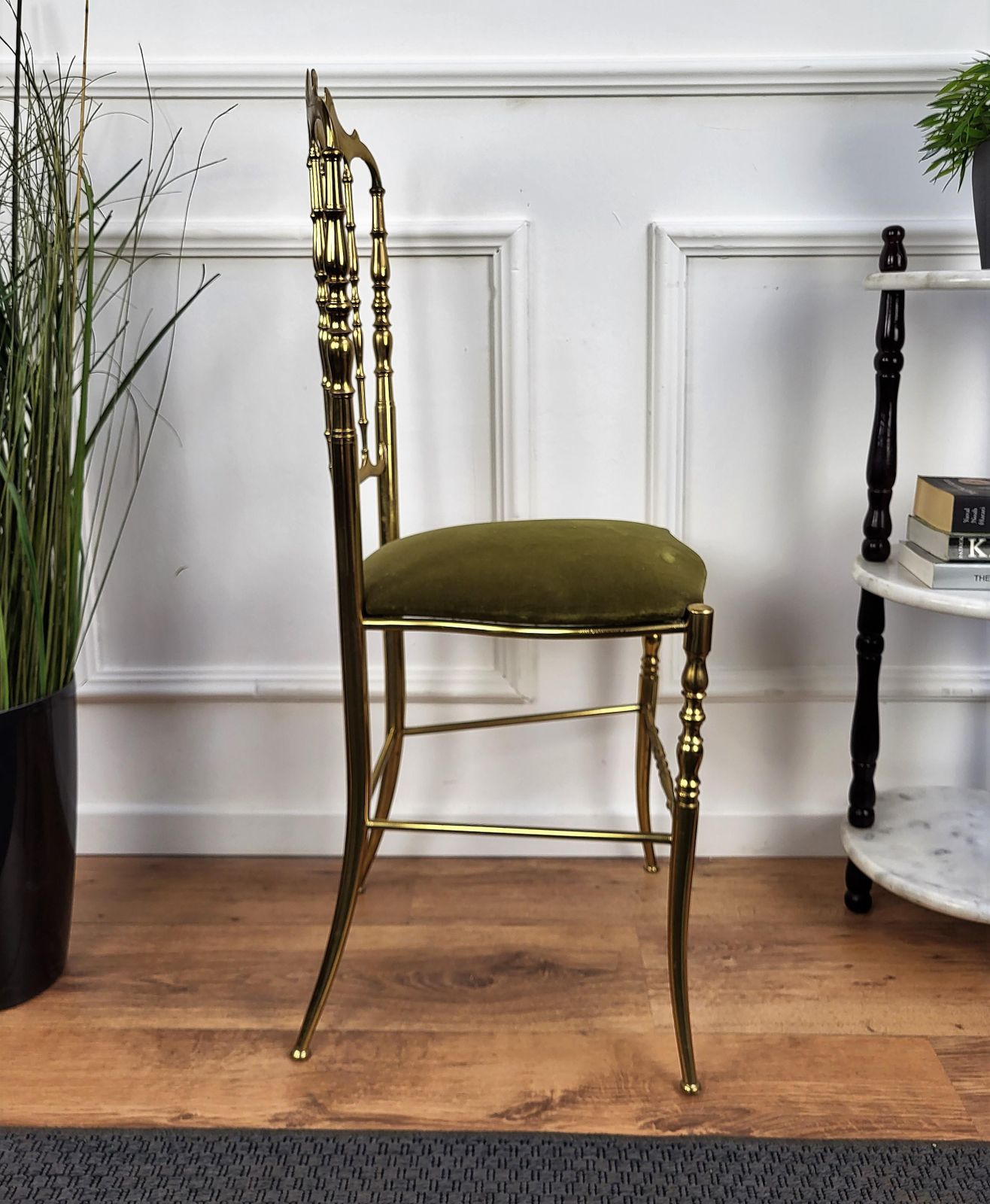 1970s Italian Gilt Brass Chiavari Chair photo for sale