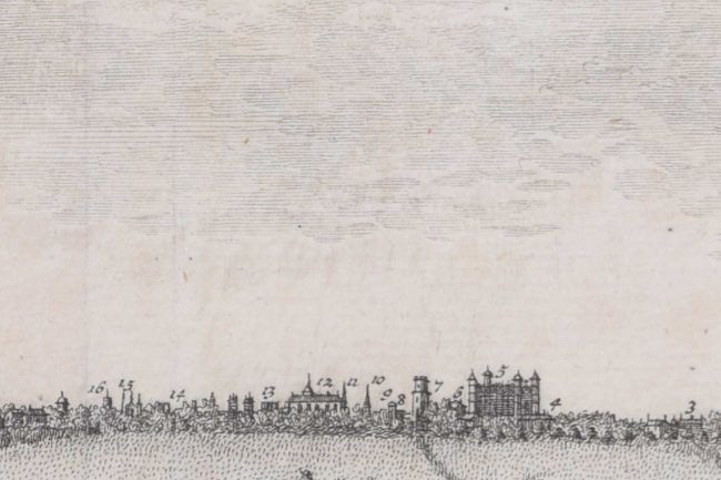 Cambridge From The East Engraving By Pieter Van Der Aa After David Loggan photo for sale