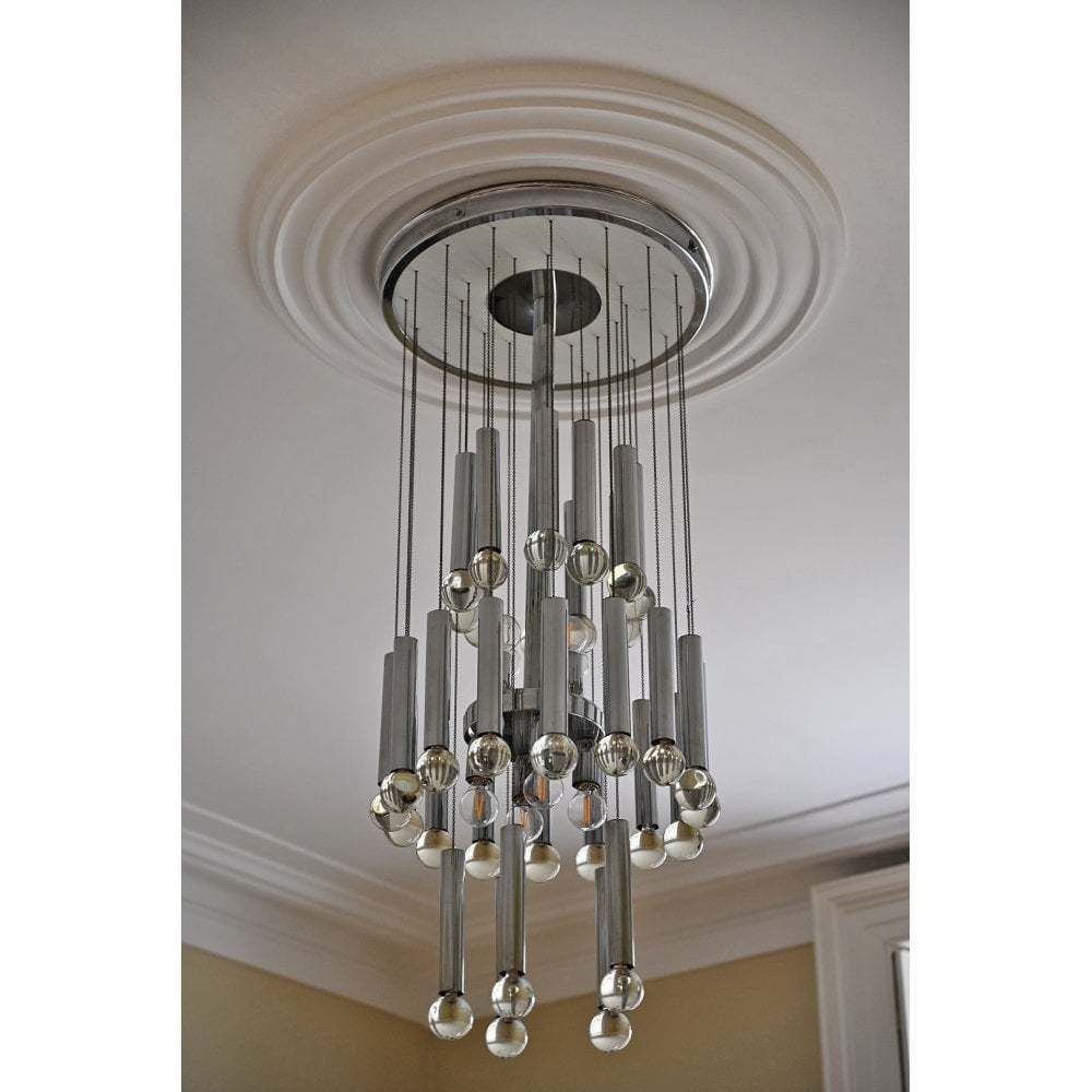 Mid Century Chandelier In The Manner Of Gaetano Sciolari photo furniture