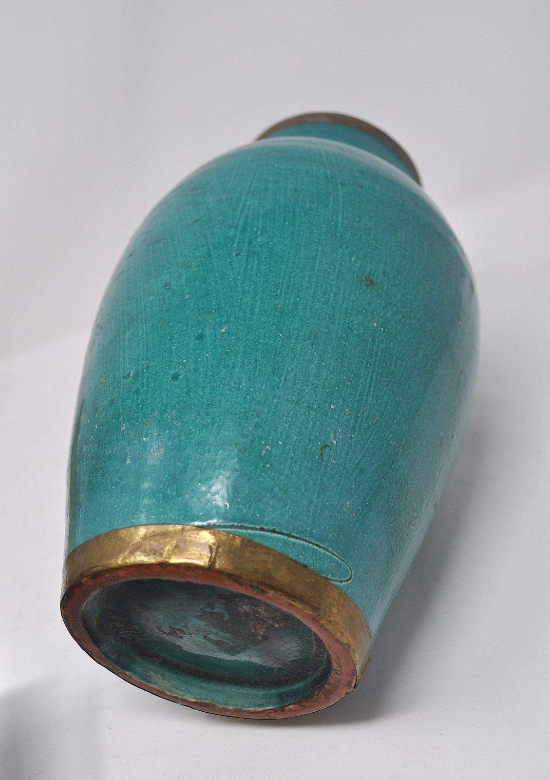 Turquoise Vase, Antique Asian photo for sale