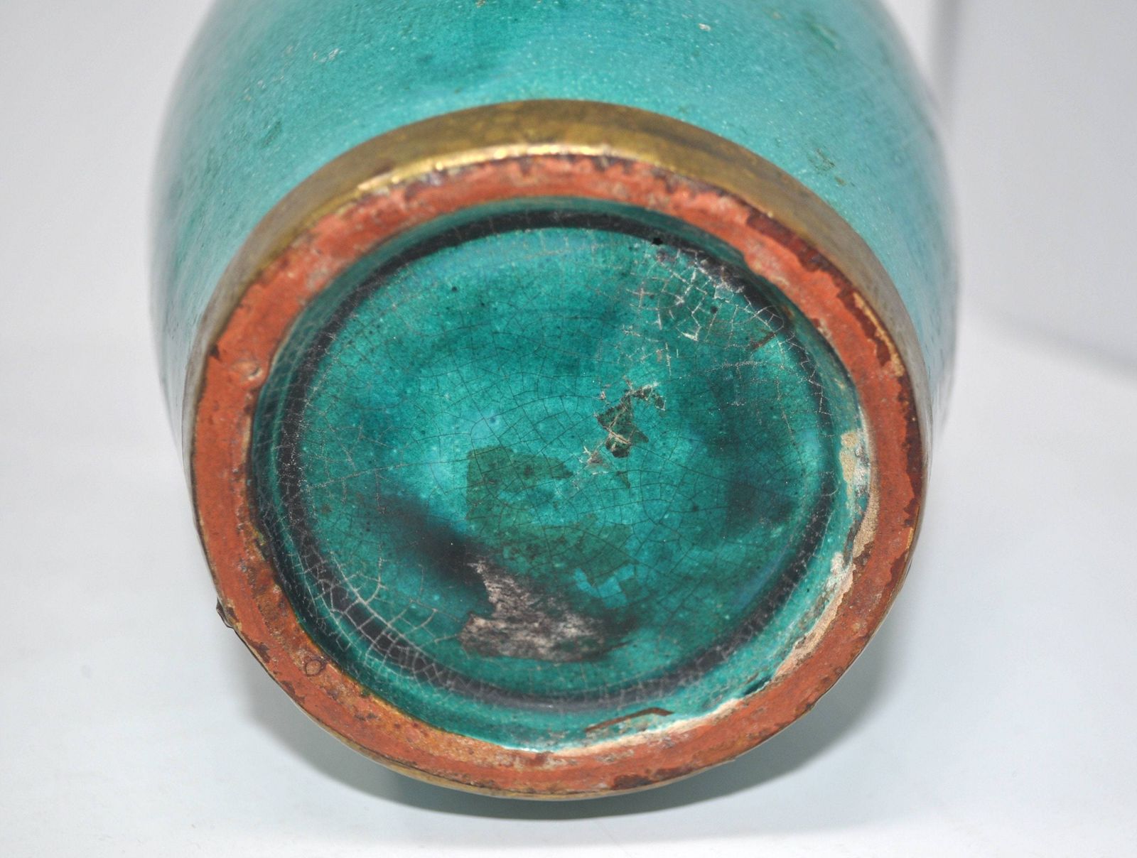 Turquoise Vase, Antique Asian photo Home Decor