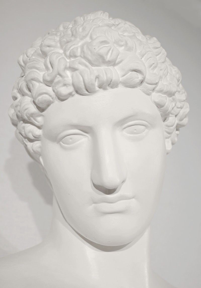 photo furniture Bust Of Antinoüs On Column Set   Late 19th Century