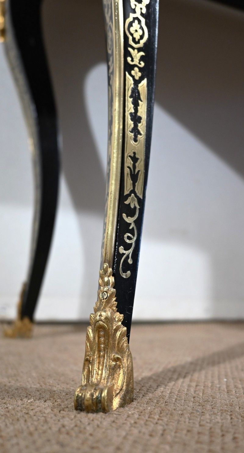photo vintage Ceremonial Console Table In Blackened Pear Tree, Napoleon III Period   Mid 19th Century