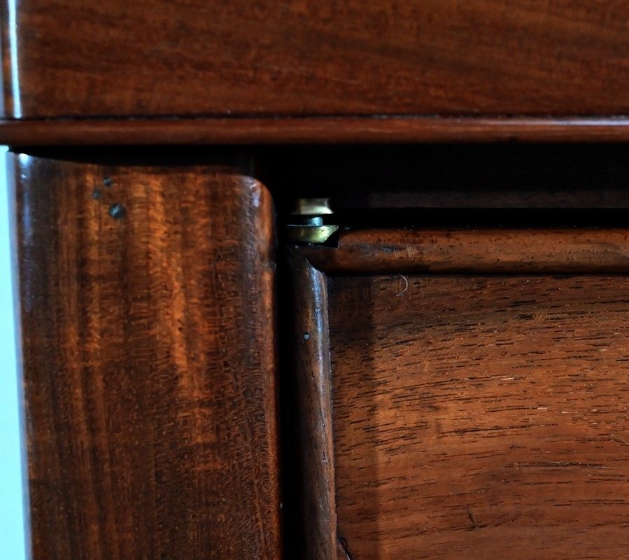 4104.55 Faux Cartonnier Mahogany Desk, Restoration Period   1st Part Of The 19th Century photo