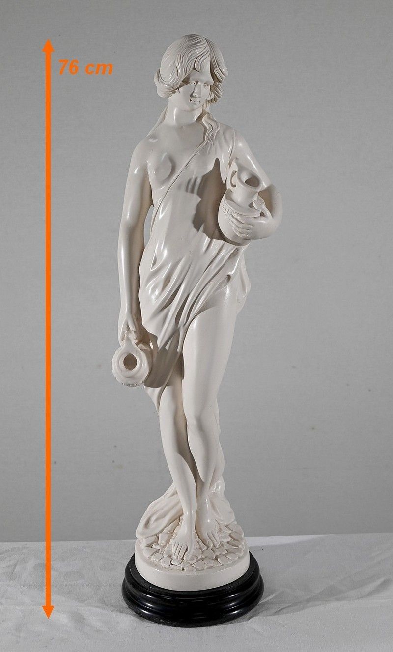 Important Statue, "Young Woman With Jugs"   2nd Part 20th photo furniture