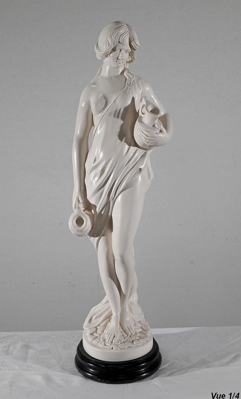 Important Statue, "Young Woman With Jugs"   2nd Part 20th photo 896.1