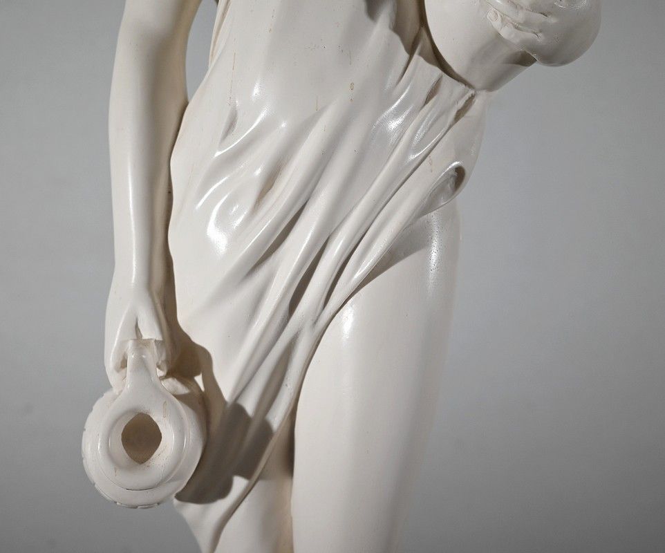 photo for sale Important Statue, "Young Woman With Jugs"   2nd Part 20th