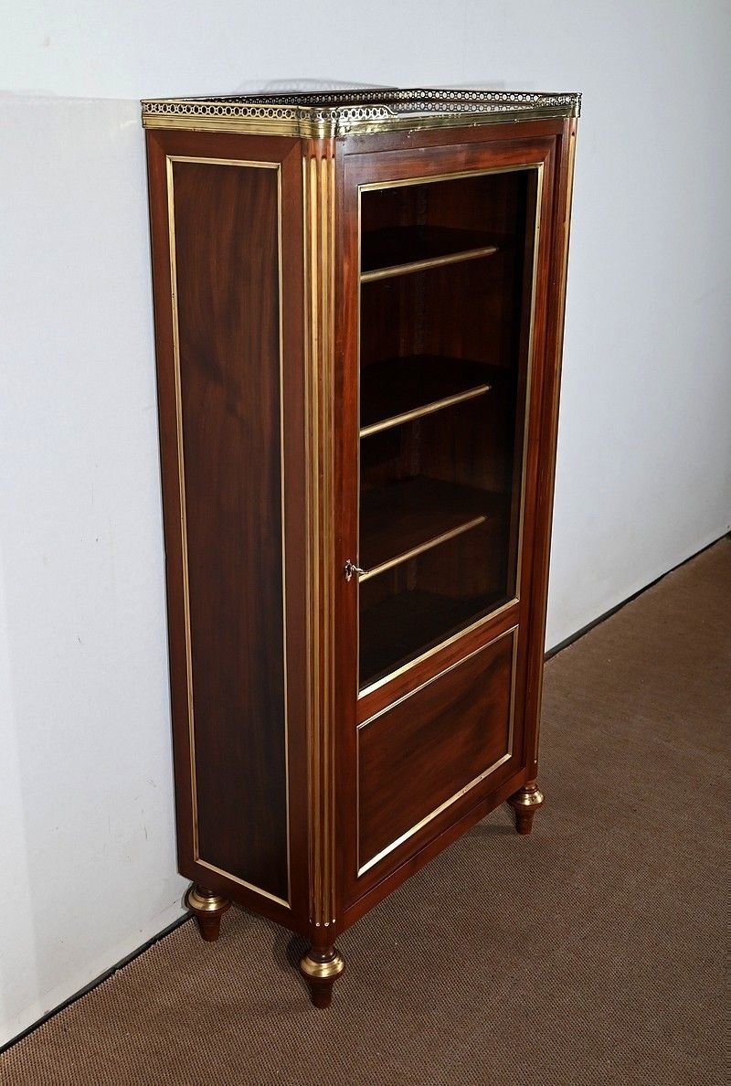 Small Mahogany Showcase, Louis XVI Style, Late 19th Century photo furniture