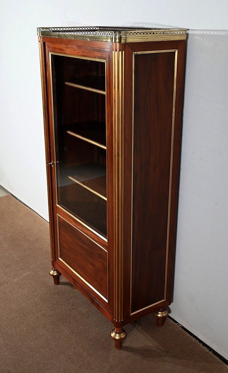 Small Mahogany Showcase, Louis XVI Style, Late 19th Century photo for sale