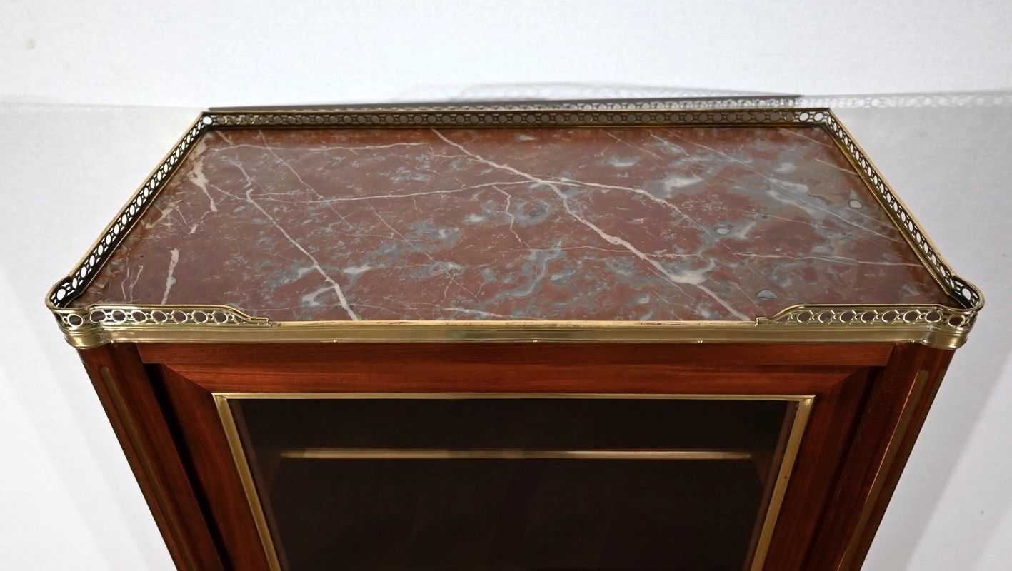 Small Mahogany Showcase, Louis XVI Style, Late 19th Century photo 3666.8