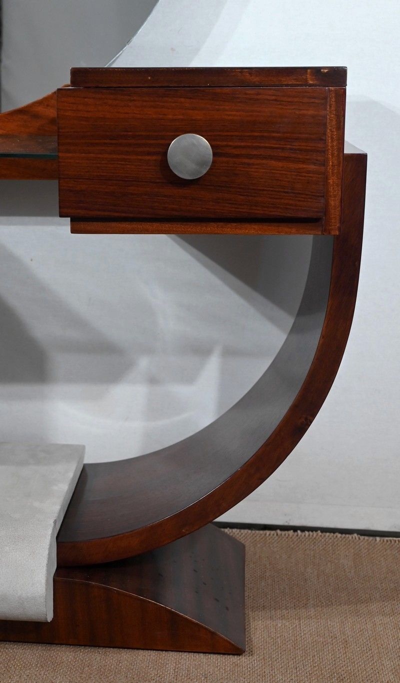 photo vintage Paquebot Dressing Table In Rosewood, Art Deco, Early 20th Century