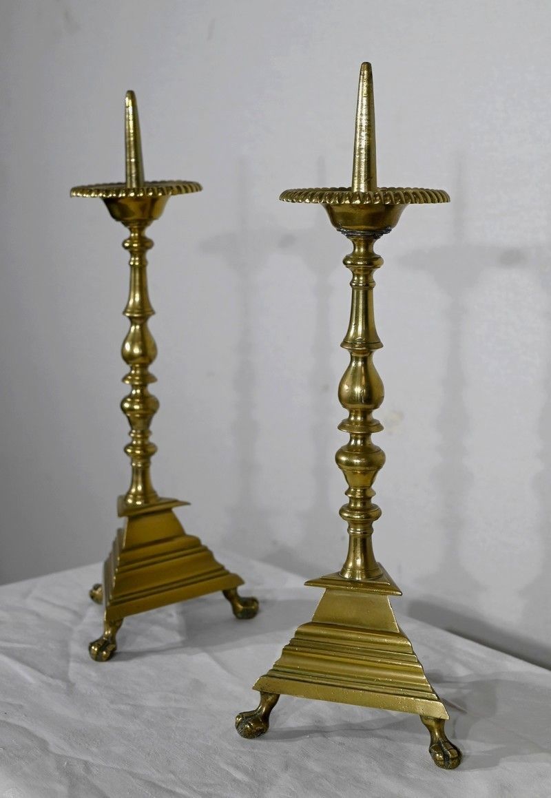 Pair Of Candlesticks In Gilt Bronze   2nd Half Of The 19th Century photo Home Decor