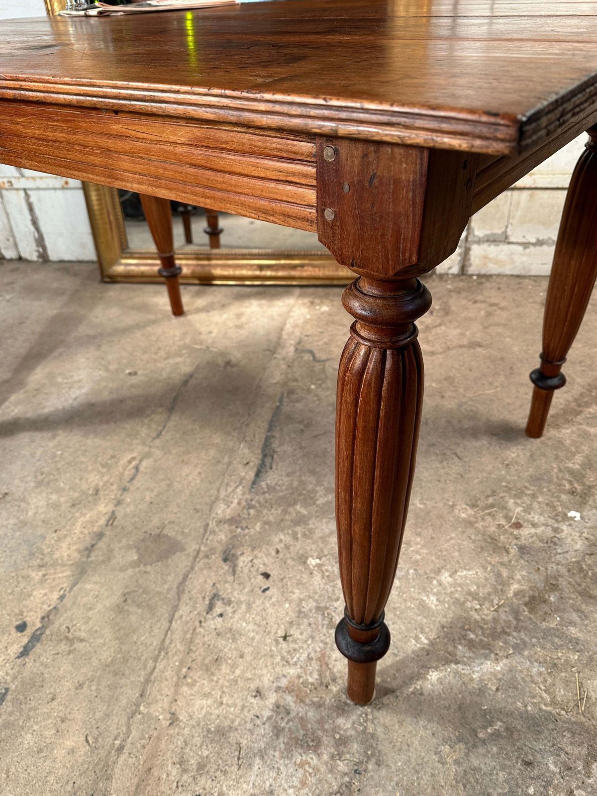 Antique French Provincial Fruitwood Farmhouse Kitchen Table Circa 1870 photo Furniture