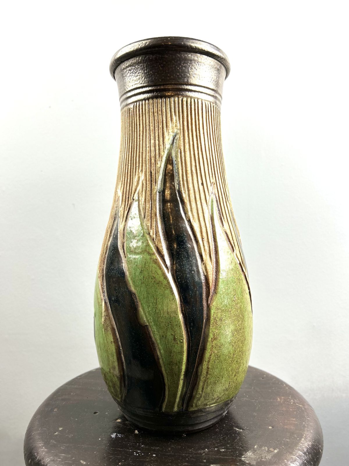 A Roger Guerin Art Deco Stoneware Vase,  Belgium Circa 1928 photo for sale