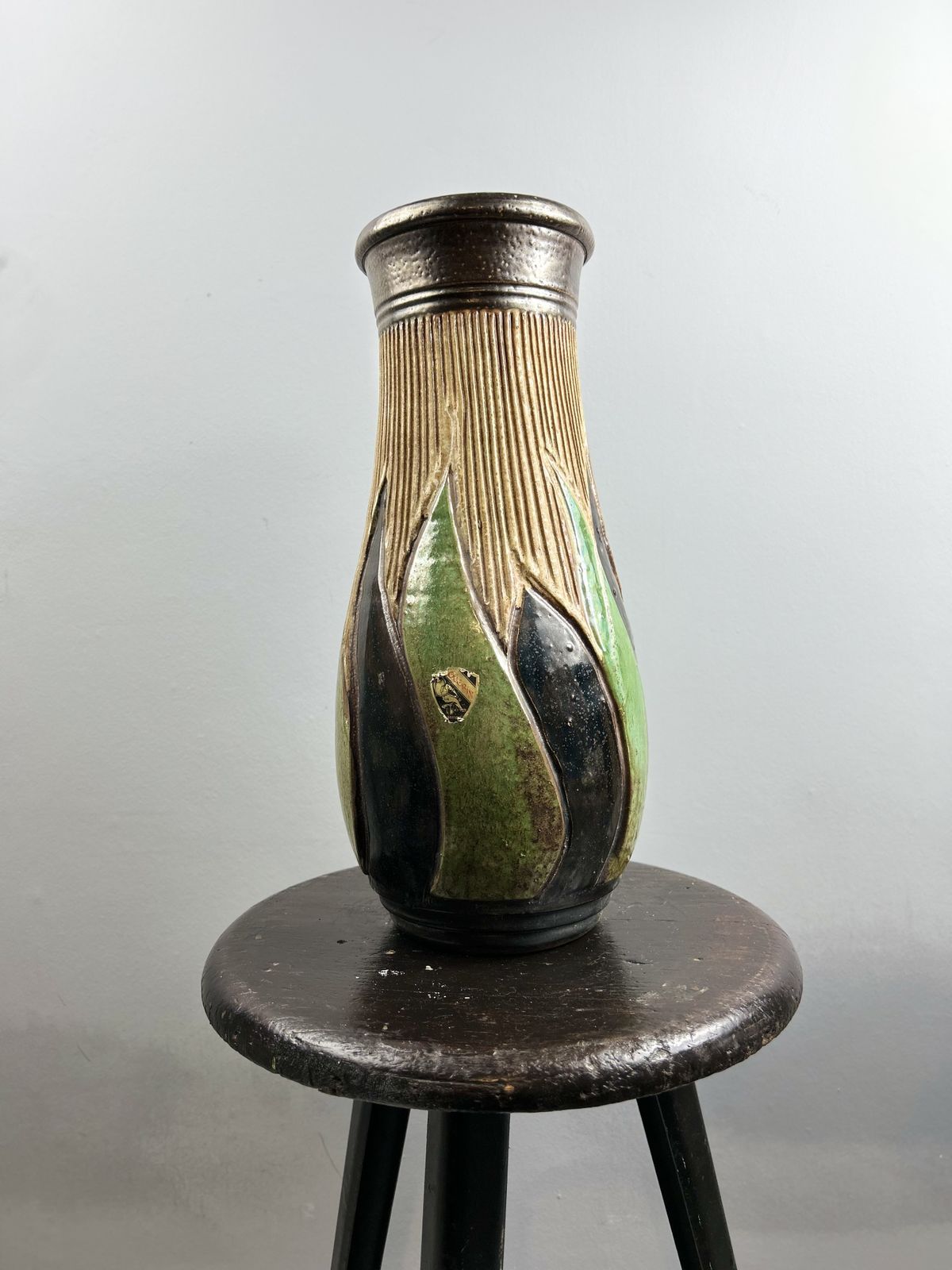 A Roger Guerin Art Deco Stoneware Vase,  Belgium Circa 1928 photo Home Decor