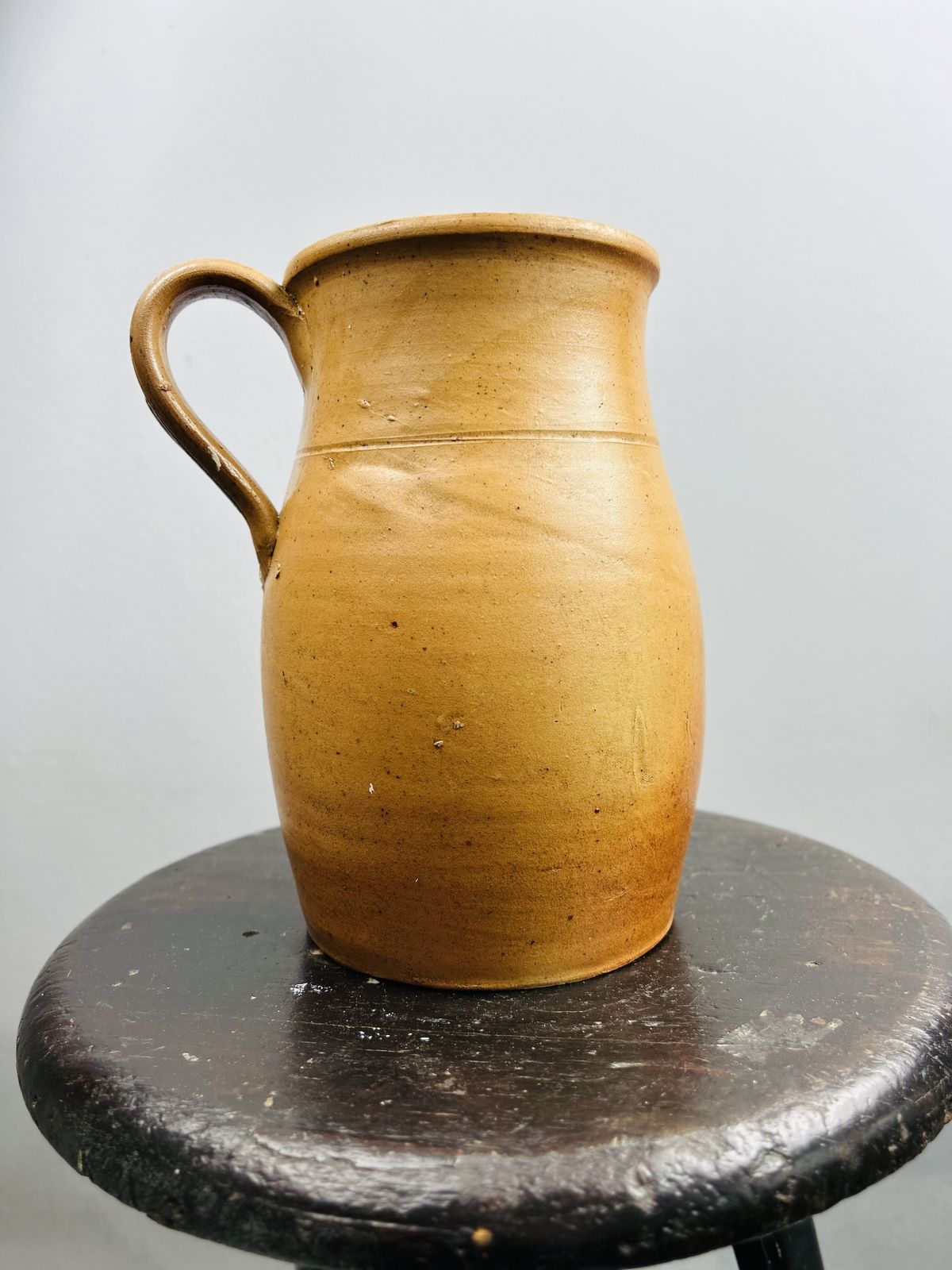 Antique French 19th Century Glazed Jug/ Vase/ Confit Pot. photo vinterior
