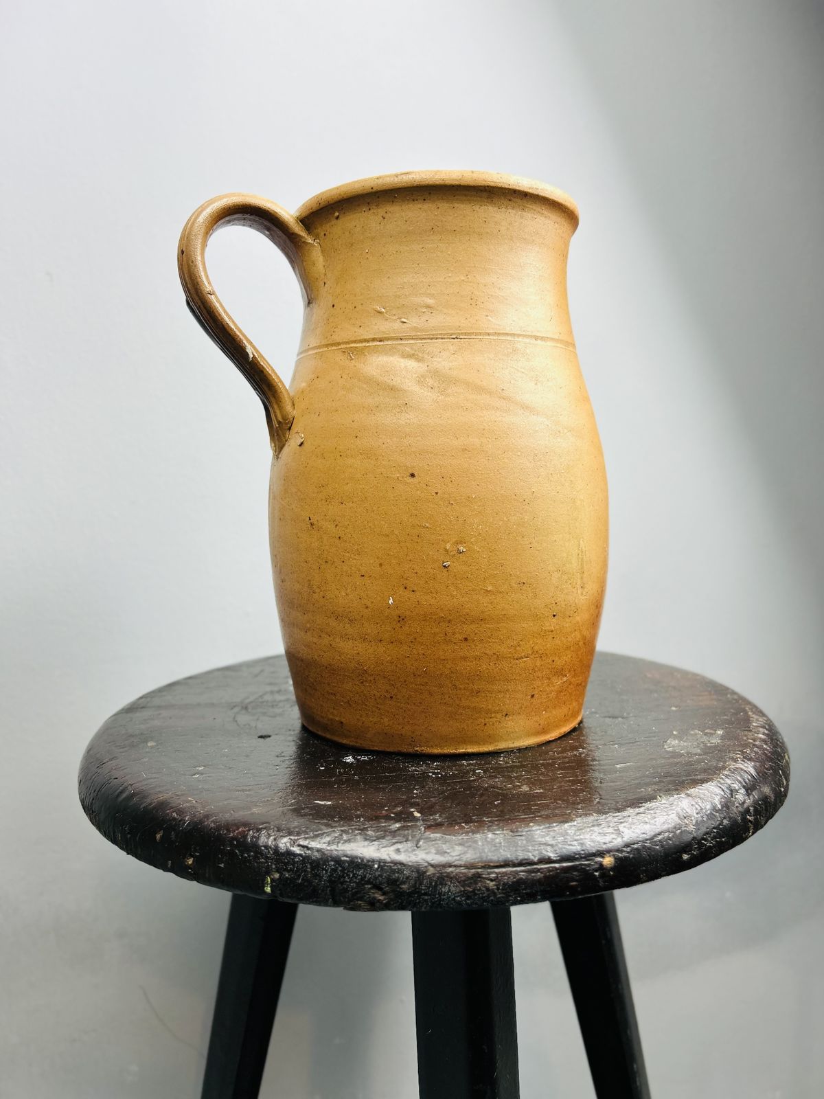 Antique French 19th Century Glazed Jug/ Vase/ Confit Pot.