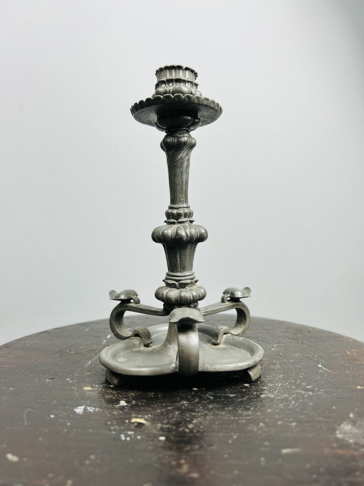 Antique Art Nouveau Orivit Pewter Candlestick, Germany Circa 1894 photo buy