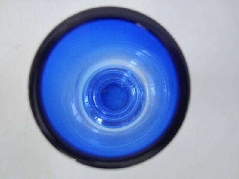 Scandinavian Riihimaki Style Blue Cased Hooped Glass photo Home Decor