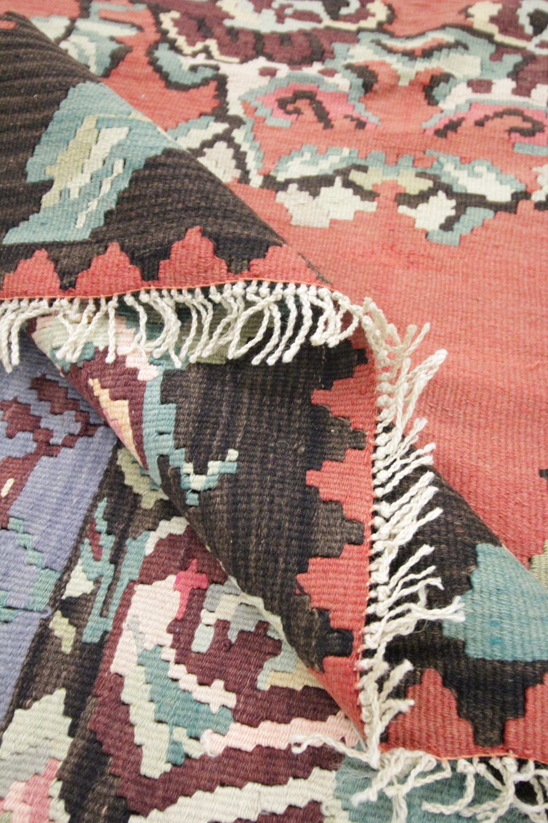 Traditional Floral Wool Kilim Handmade Rug Antique Living Room Area Rug photo buy